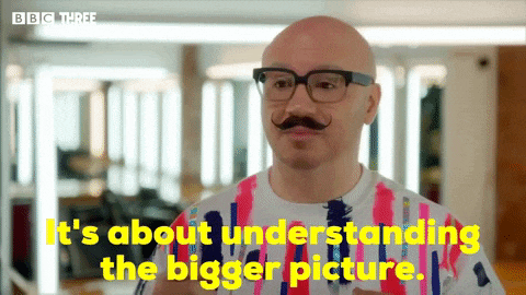 Animated GIF of a dramatic makeover reveal, illustrating a big-picture transformation