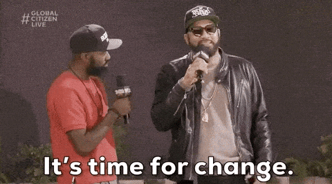 Animated GIF with the word Change